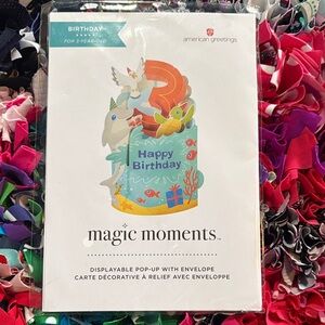 🆕American Greetings-Magic Moments 3rd Birthday Pop Up Card